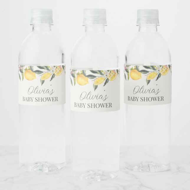 Citrus tema baby shower vattenflaskor etikett (Flaskor)