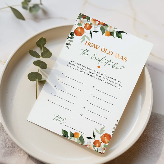 Citrus-tema Hur gammal var bruden? (Skapare uppladdad)