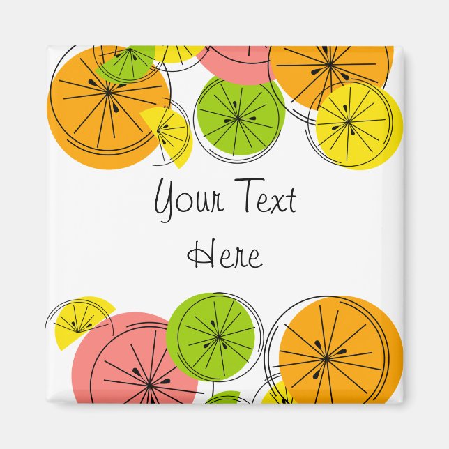 Citrus Text Magnet2 Magnet (Framsidan)
