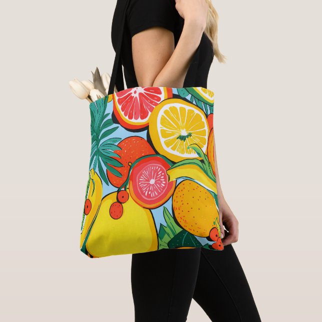 Citrus Tote Tygkasse (Närbild)