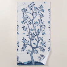 Citrus Träd Chinoiserie Beach Towel