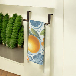 Citrus Vibrant Lemon & Orange Watercolor Blommigt Kökshandduk