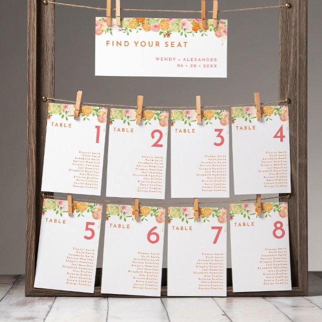 Citrus Watercolor Hanging Seed Chart Card (Skapare uppladdad)