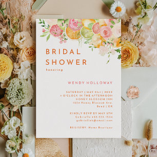 Citrus Watercolor Inbjudningskort för möhippan