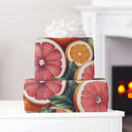 Citrus Watercolor Orange Fruit Botanical Summer Presentpapper
