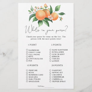 Citrus - What's in your purse match