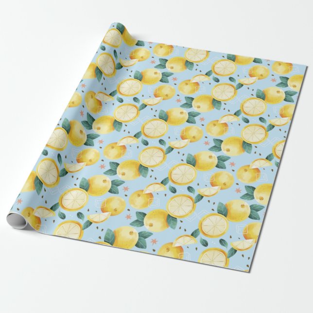 Citrus Wrapping Papper Presentpapper (Utrullad)