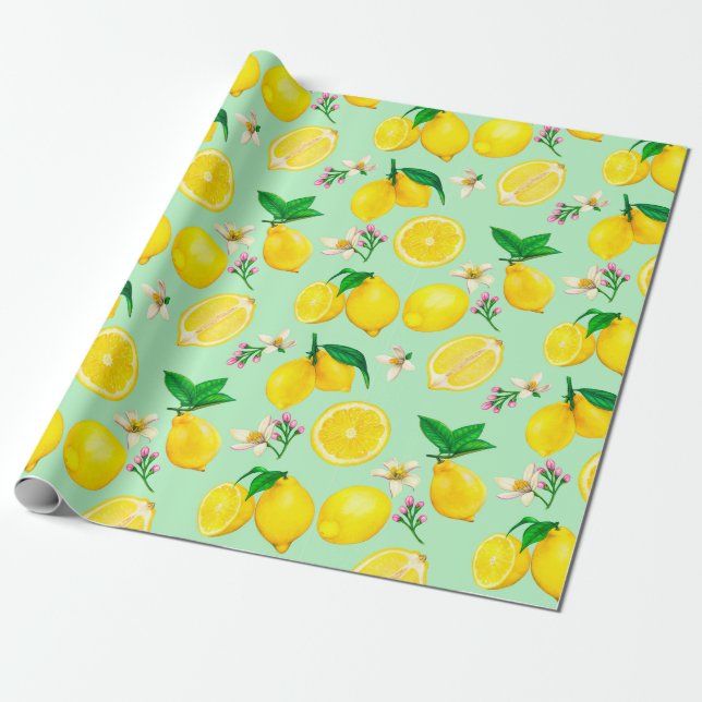 Citrus Wrapping Papper Presentpapper (Utrullad)
