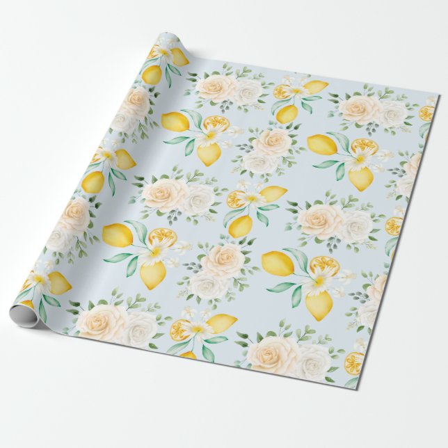 Citrus Wrapping Papper Presentpapper (Utrullad)