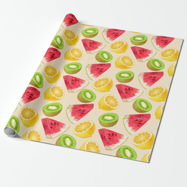 Citrus Wrapping Papper Presentpapper (Utrullad)