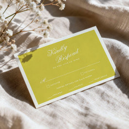 Citrus Yellow Island Old Money RSVP-kort Tilläggskort