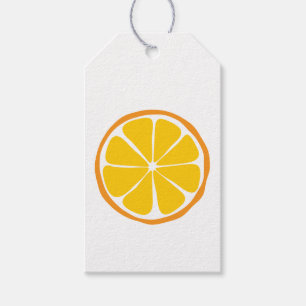 Citrusa orange gåvamärkre för sommar presentetikett