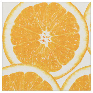 Citrusa orangeskivor för sommar tyg
