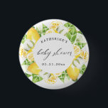 citrusciton frukt, blomma, babyduschmonogram knapp<br><div class="desc">Vår "citronbukett"-samling har vattenfärgen citron träd som illustrerar frukt och blommor med gott om blad. Denna samling kommer i vackra färg av grönten Citon träd och med olika bakgrunder pappra vita struktur och svarta. Sök efter fler objekt från den här samlingen i vår butik och kontakta oss om du vill...</div>