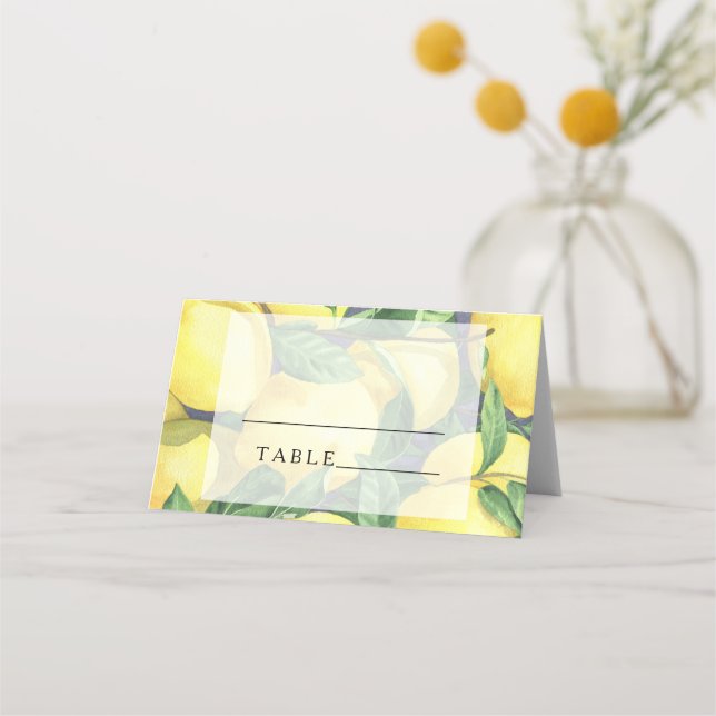 Citruscitron - platskort placeringskort (Framsida)