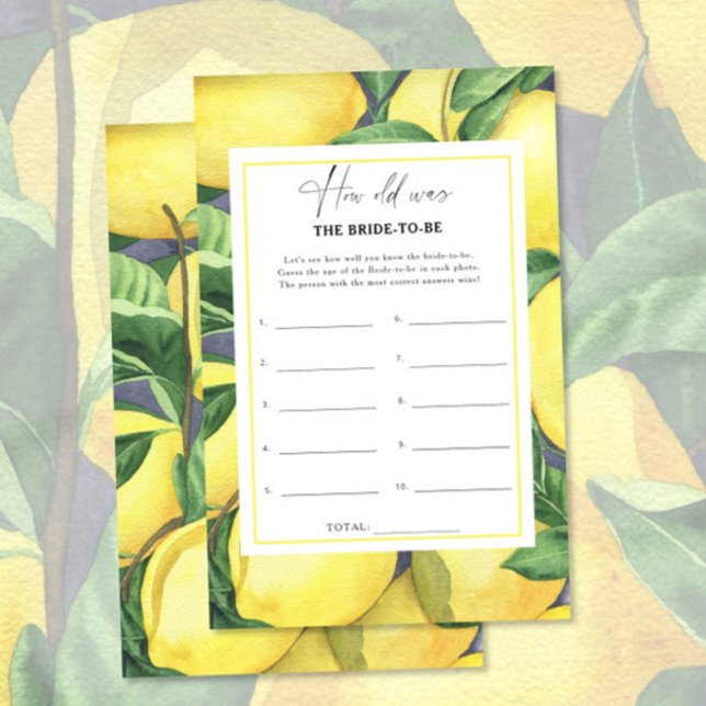 Citruscitroner - Hur gammal var bruden? (Skapare uppladdad)