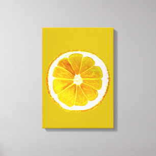 Citruscitruscitruscitron, gult, original canvastryck