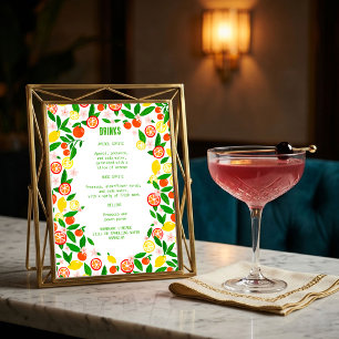 Citrusfirande CUSTOM DRINKS Sommarfrukt Meny