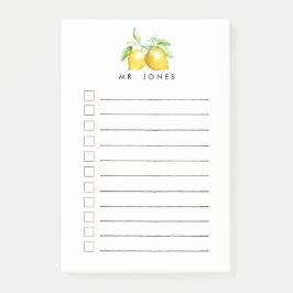 Citrusfrisk Personlig Att Göra Post-it Block