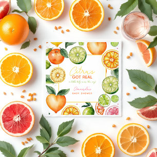 Citrusfrukt Bebis-babyshower Pappersservetter
