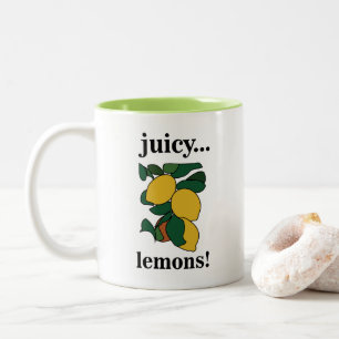 Citrusfrukt, citron Två-Tonad mugg