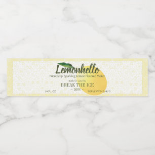 Citrusfrukt, citron Vänskap Hej Funny Vattenflaskor Etikett