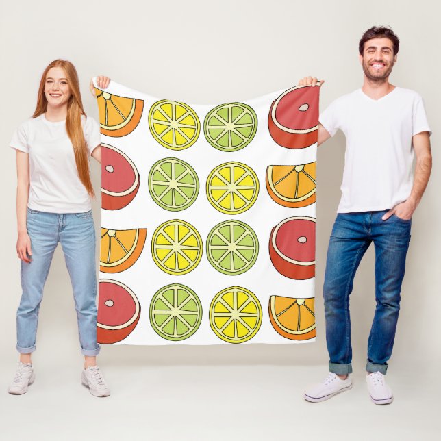 Citrusfrukt  fleecefilt (På plats)