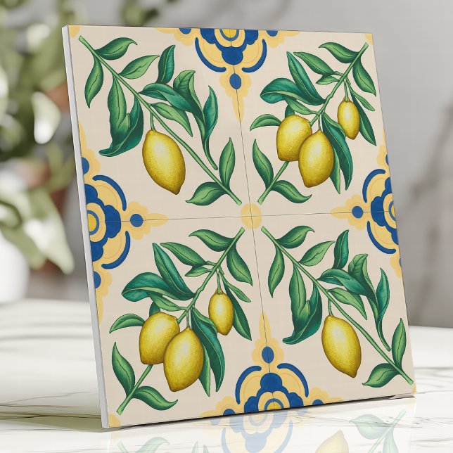 Citrusfrukt i Medelhavet Kakelplatta (Skapare uppladdad)