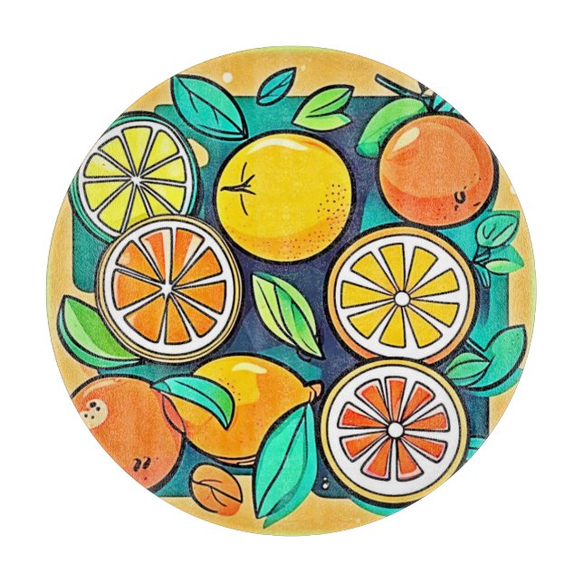 Citrusfrukt konstdesign (Framsidan)