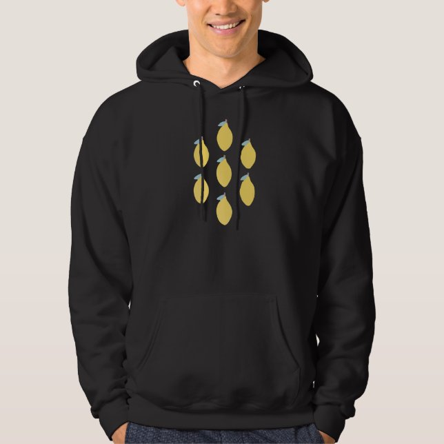 Citrusfrukt med symmetrisk Mönster Hoodie (Framsida)