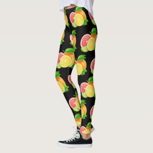 Citrusfruktdesignmönster Leggings