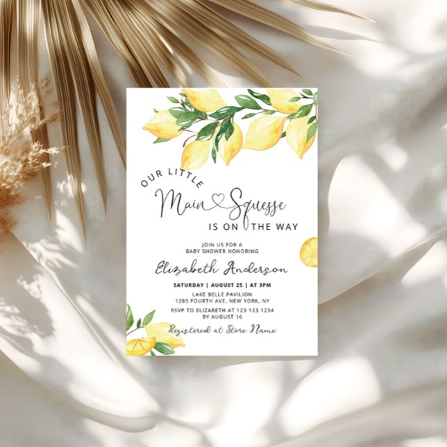 Citrusfruktens huvudkök, babyskor inbjudningar (Skapare uppladdad)