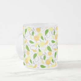 Citrusfrukter Citron Apelsin Modern. Frostad Glasmugg