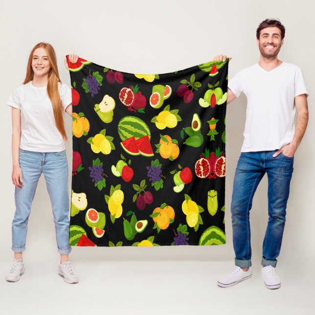 Citrusfrukter Fleecefilt (På plats)