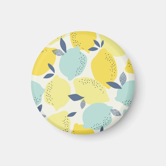 Citrusfrukter, levande, sömlös mönster. magnet (Framsidan)