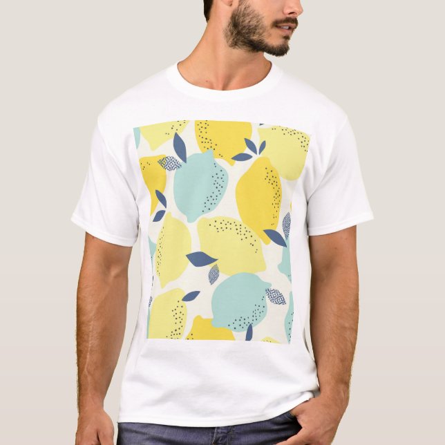 Citrusfrukter, levande, sömlös mönster. t shirt (Framsida)