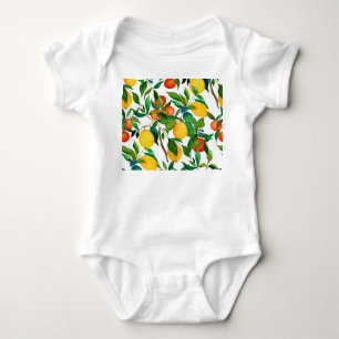 Citrusfrukter, levande vattenfärg mönster. t shirt