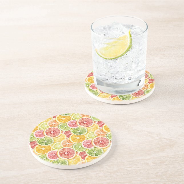 Citrusfrukter Lime Citron Apelsin Grapefrukt Underlägg (Sidan)