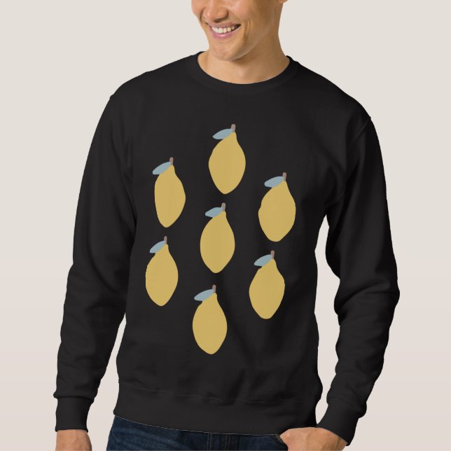 Citrusfrukter med symmetrisk mönster lång ärmad tröja (Framsida)