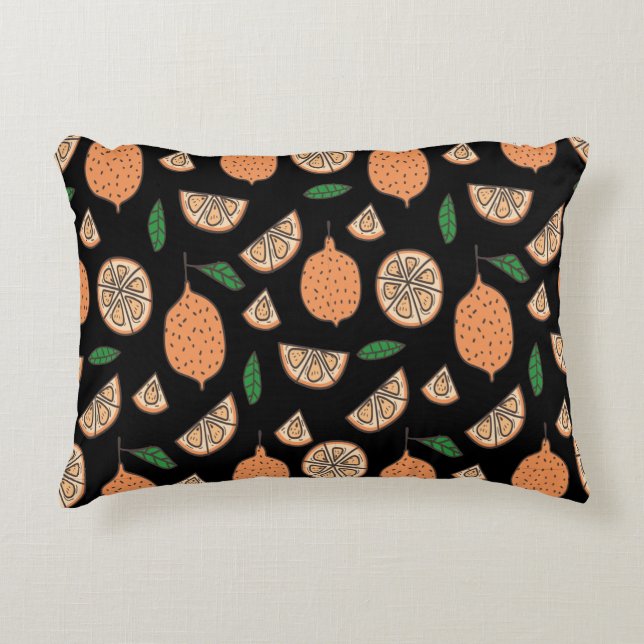 Citrusfrukter Prydnadskudde (Framsidan)