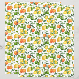 Citrusfrukter Scrapbookpapper