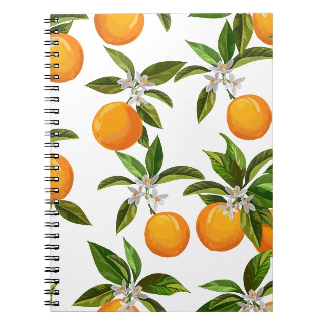 Citrusfrukter: Vintage Digital Illustration Anteckningsbok (Framsidan)