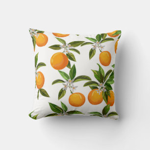 Citrusfrukter: Vintage Digital Illustration Kudde