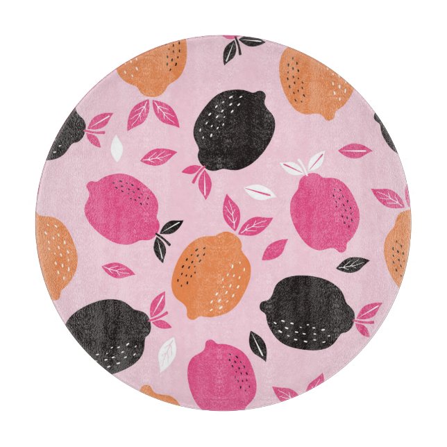 Citrusfrukter, vintage textil mönster. (Framsidan)