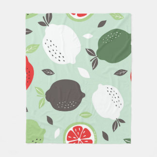 Citrusfrukter Vintagen Tapet Fleecefilt
