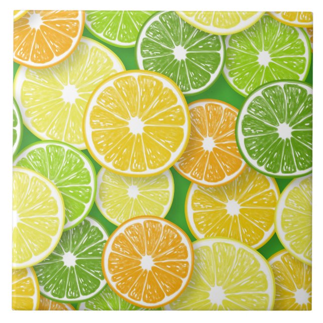Citrusfruktskivor art. 3 kakelplatta (Framsidan)