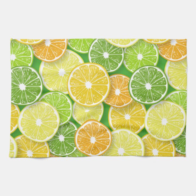 Citrusfruktskivor art. 3 kökshandduk (Horisontell)