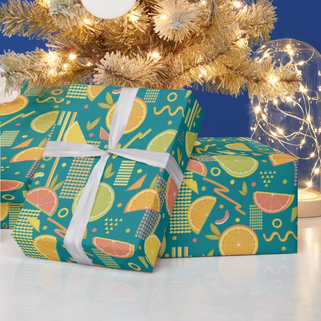 Citrusfruktskivor av Teal 80 Presentpapper (Helgdagar)