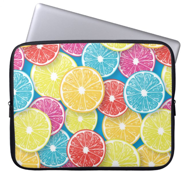 Citrusfruktsskivor Laptop Fodral (Framsidan)
