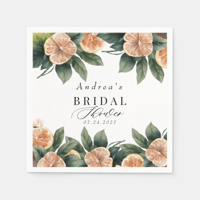 Citrusgrönska | Duschservetter Pappersservett (Framsidan)